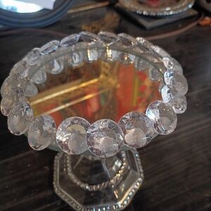 Elegant Crystal Mirror Display Stand